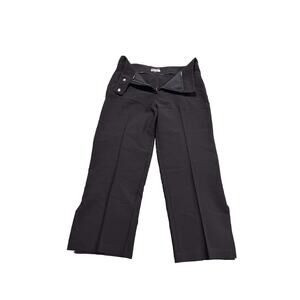 Fibers Barbara Lesser Womens Crop Capri Black Trouser Size 6